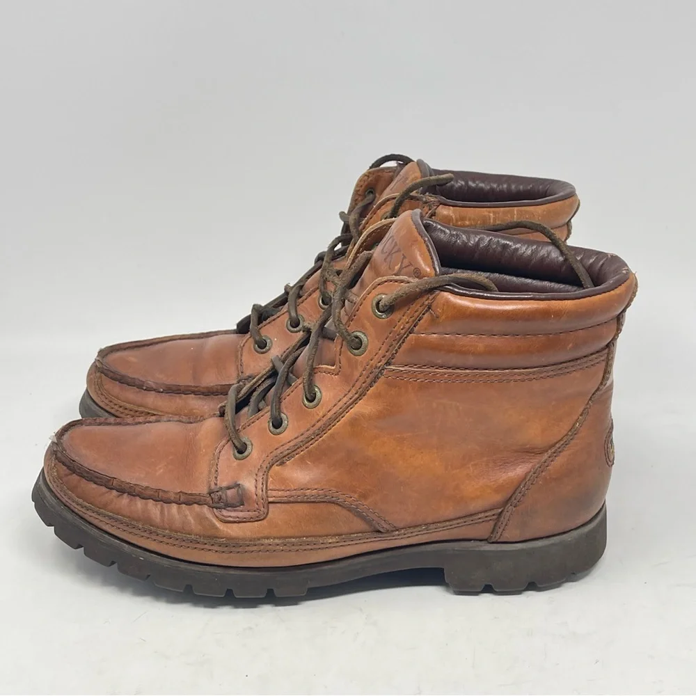 Rocky 3358 Gore-Tex Boots Mens 8 M Brown Leather Hiking Chukka Ankle Vibram